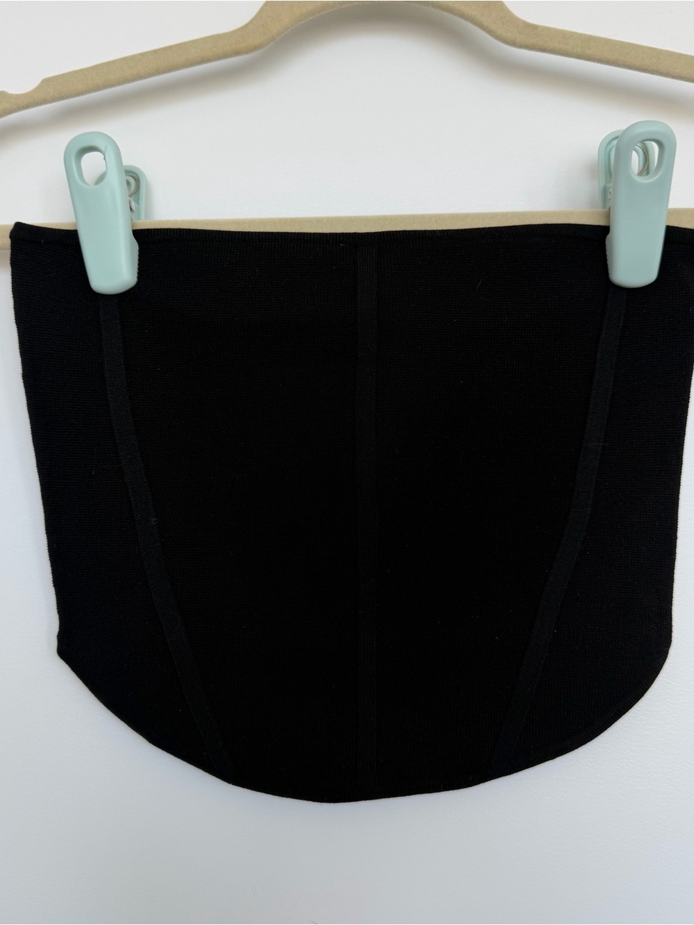 Aritzia Sculpt Knit - Black Strapless Bandeau Top